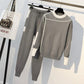 Round Neck Top & Drawstring Pants Set