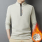 Men's Warm Thickened Waffle-Knit Half-Zip Sweater