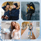 4 PCS Women's Winter Hat Scarf Gloves and Socks Set