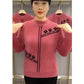 Women's Printed Mock Neck Knitted Sweater