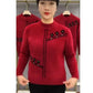 Women's Printed Mock Neck Knitted Sweater