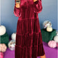 🔥New Year Sale🎉2025 Women's Christmas V Neck Velvet Dress