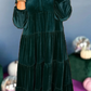 🔥New Year Sale🎉2025 Women's Christmas V Neck Velvet Dress