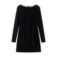 🔥🖤Black Friday Price🎁Elegant Square Neck Long Sleeve Dress