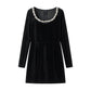 🔥🖤Black Friday Price🎁Elegant Square Neck Long Sleeve Dress