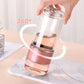 49%OFF🔥Premium Double Wall Tea & Water Separation Glass Bottle