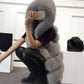 Women's Faux Fur Mid-Length Hooded Vest