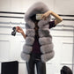 Women's Faux Fur Mid-Length Hooded Vest