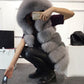 Women's Faux Fur Mid-Length Hooded Vest