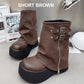 Women's Vintage Padded Thick Sole Boots