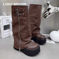 Women's Vintage Padded Thick Sole Boots