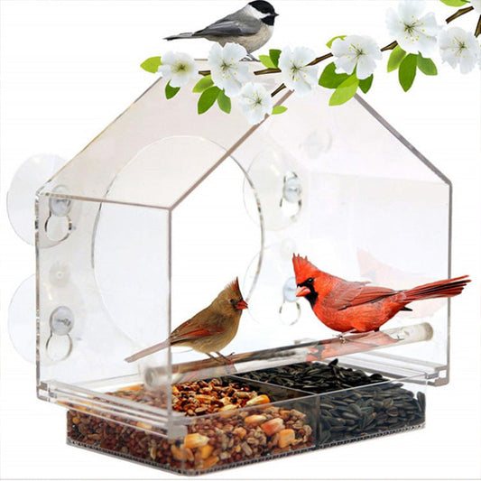 Transparent Acrylic  Window Bird Feeder