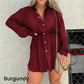 🎅Christmas Specials 49% OFF🎁🎄Women's Solid Color Long Sleeve Shirt Suit