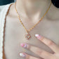 🌙Hot sale 49% off🌙Elegant Heart and Crescent Shape Necklace✨️