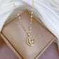 🌙Hot sale 49% off🌙Elegant Heart and Crescent Shape Necklace✨️