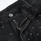 ✨Straight jeans with glitter and urban style for women🛒Free delivery