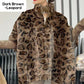 🎅Xmas Sales - 39% OFF🎄Women's Leopard Print Faux Fur Jacket