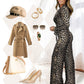 🐆🔥 Wear 2025's latest V-neck, long-sleeve, lace-up leopard print jumpsuit 🔥💖.