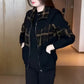 Women's Stylish Warm Plaid Patchwork Zip-Up Jacket