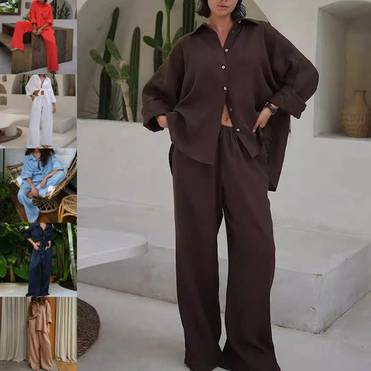 🔥2025 NEW SALES - 49% OFF🔥Women's Cotton-Linen Oversized Two-Piece Set