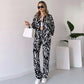 【🔥TODAY'S LOWEST PRICE】🌸 Chic Women's Zebra Print Shirt & Pants Set