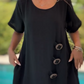 Women's Black Flowy Short Sleeve Maxi Dress