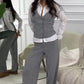 💖Limited Sale 49% OFF💖Women's Faux Two-Piece Shirt Vest & Pants Set