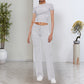 🎉2025 New Products Hot Sale✨Women's Casual Solid Color T-Shirt & Straight Leg Pants Set