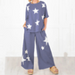 💥Hot Sales-49% OFF🌟Women's Star Patch Short Sleeve Casual Two-Piece Set