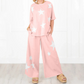 💥Hot Sales-49% OFF🌟Women's Star Patch Short Sleeve Casual Two-Piece Set
