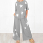 💥Hot Sales-49% OFF🌟Women's Star Patch Short Sleeve Casual Two-Piece Set