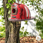 Outdoor Hanging Firefighter Helmet Birdhouse