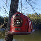 Outdoor Hanging Firefighter Helmet Birdhouse