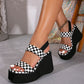 Women's Open Toe Platform Wedge Sandals