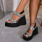 Women's Open Toe Platform Wedge Sandals