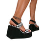 Women's Open Toe Platform Wedge Sandals