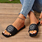 🎁 Hot Sale 49% OFF 🔥Women's Evil Eye Rhinestones Adorned Sandals