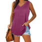 🔥Women's Sleeveless V-Neck Slimming Loose Fit Casual Tank Top T-Shirt