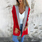 🌸Spring Specials💐 Women's Color Block Open Front Hooded Coat