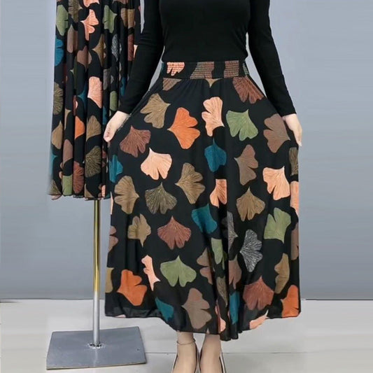💥Limit Time 45% OFF🎉Women's Fashion High Waist Floral Pleated Long Skirt