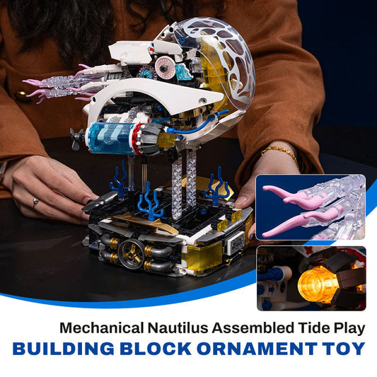 🦑🔧Mechanical Nautilus Assembled Building Block Ornament Toy🎁 57% OFF on the Second Item! Creative Building, Educational Toy, New Home Decor Choice!