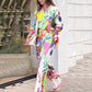 Women's Vibrant Print Two-Piece Set