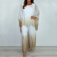 ⏰ Limited Time Offer – 50% Off! 🔥🎉Mesh Mix Dip Dye Loose Flowy Top & Trouser Set