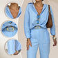 Women's Minimalist Button-Down Shirt with Matching Wide-Leg Pants Set