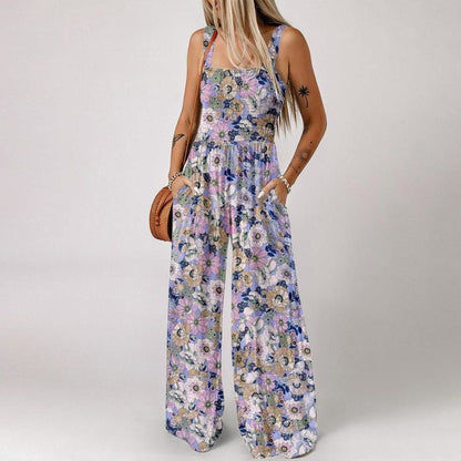 🏖️Summer Hot Sale 49% OFF🌼Women’s Casual Print Sleeveless Overalls Jumpsuits