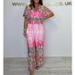 🌷 Summer Hot Sale 50% Off 🩵 Bohemian Print Wide Leg Jumpsuit