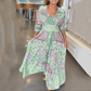 ⏳ Limited time 50% off! 💥 Ladies Elegant Printed V-Neck Long Floral Dress（The more you buy, the higher the discount）