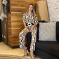 Women's Fashion Printed Top and Pants 2-Piece Set