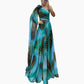 🌸Higher Quality💐Women's Fluttering Chiffon Printed Diagonal Shoulder Dresses
