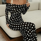 💖Limited Sale 50% OFF💖Elegant dress with polka dot pattern and bare shoulders